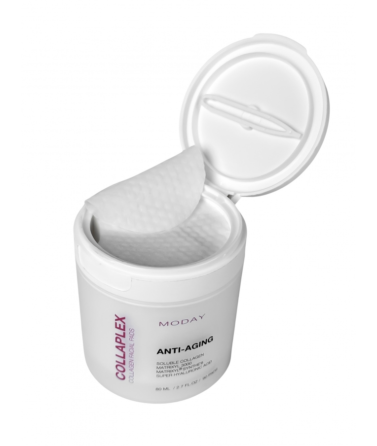 Колагенові антивікові педи для обличчя MODAY COLLAPLEX Collagen anti-aging pads з колагеном, пептидами та гіалуроновою кислотою 90 шт.