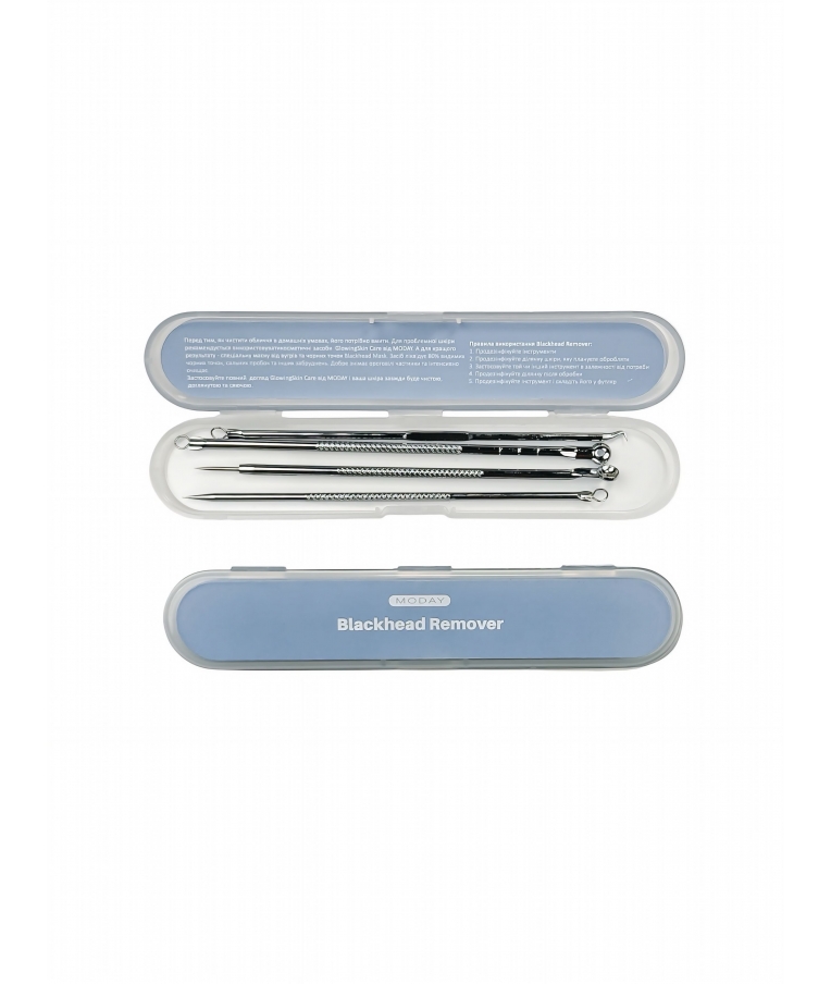 Інструменти косметичні для видалення вугрів MODAY Blackhead Remover 4 пристрої, 8 насадок
