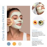 Відновлююча маска-антистрес для обличчя MODAY Clear & Glow FACE MASK  на основі цинку та азелаїнової кислоти 50 мл