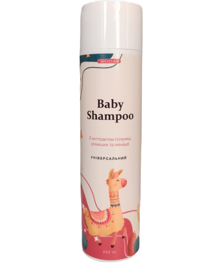 Універсальний дитячий шампунь-гель для купання MODAY Strawberry Baby Shampoo з екстрактом полуниці, ромашки та ехінацеї 250 мл