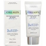 Тональний ВВ крем Enough Collagen 3 в 1 Whitening Moisture BB Cream SPF47 PA+++ з морським колагеном та захистом від сонця 50 грам